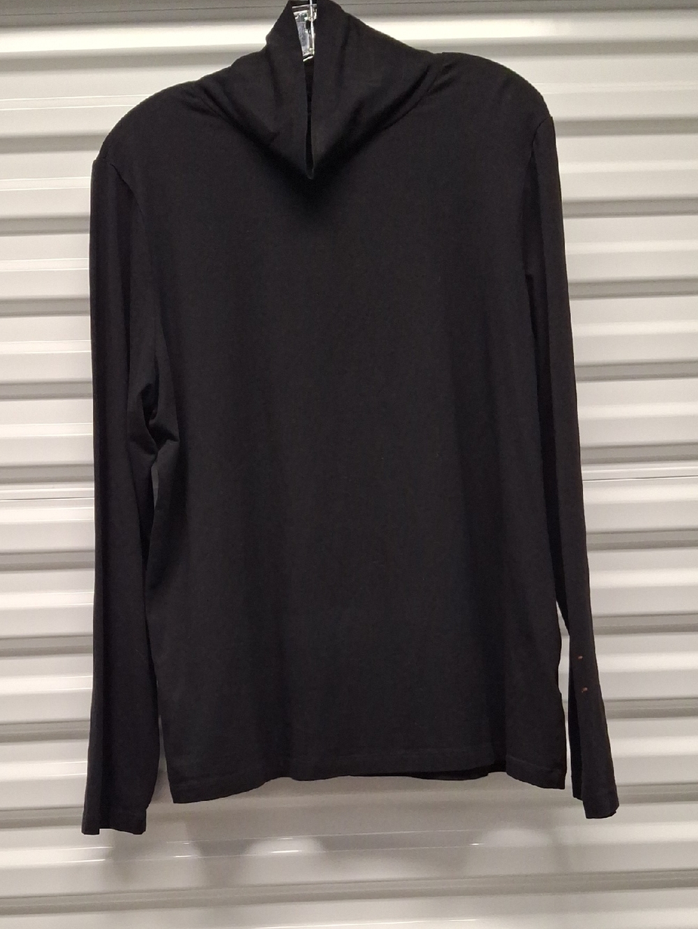 Time and Tru Black Long-Sleeve Turtleneck Top